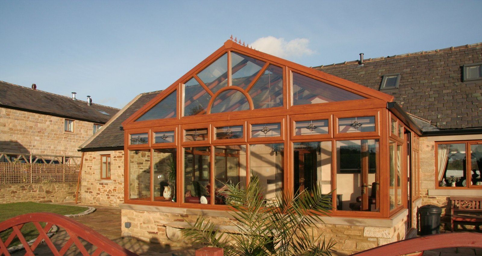 A gable end conservatory